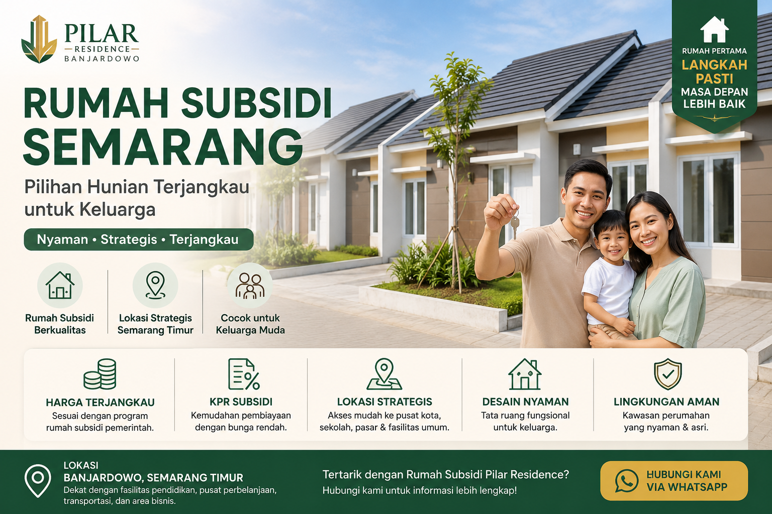 Rumah subsidi Semarang Pilar Residence Banjardowo